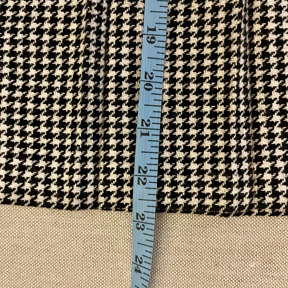 Vtg Houndstooth Wool Blend Skirt Women 16 Pleated Preppy Academia Schoolgirl - Picture 10 of 10
